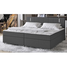 Goleto Box Spring Cleveland s LED osvetlením šedá