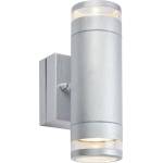 Markslöjd 109106 - LED димируемо външно стенно осветително тяло LUNO 2xLED/4, 9W/230V IP65 сребристо (ML1643)