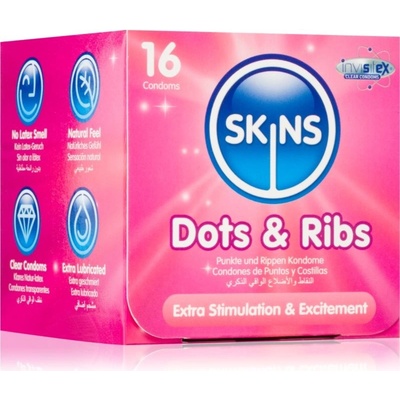 Skins Dots & Ribs Vanilla 16 ks