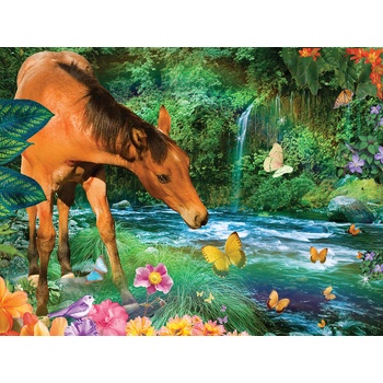 Image 1 of SunsOut - Puzzle Little Brown Horse - 500 piese