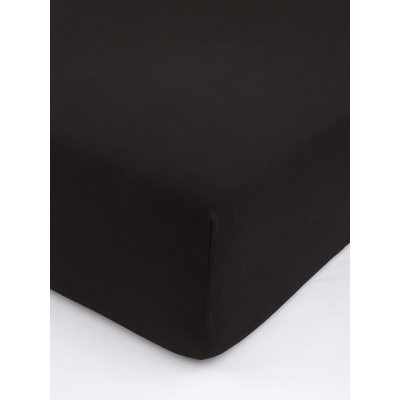 MKLuzkoviny.cz Jersey prostěradlo s elastanem Deluxe tmavě hnědé 90x200
