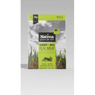 Nativia Real Meat Rabbit & Rice For Dogs 1 kg