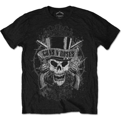 Guns N’ Roses tričko Faded Skull čierna