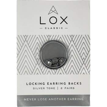 LOX класически заключващи задни части за обеци сребрист цвят