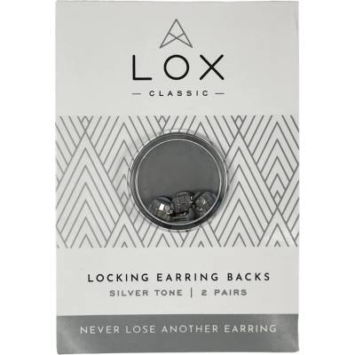 LOX класически заключващи задни части за обеци сребрист цвят