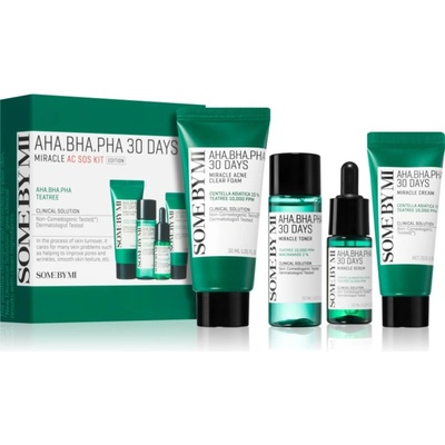 Some By Mi AHA∙BHA∙PHA 30 Days Miracle AC SOS Kit подаръчен комплект против акне