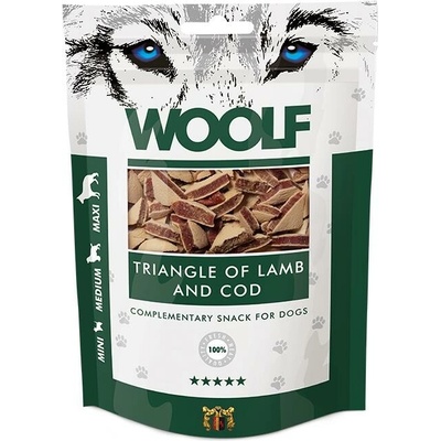 Woolf pochoutka Lamb and Cod Triangle 100 g