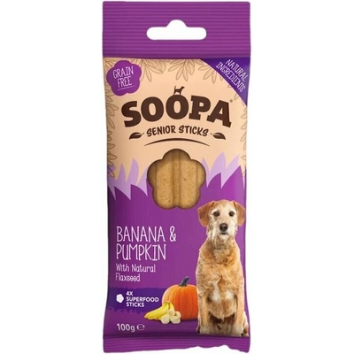 Soopa Pets dentálna tyčinky Soopa Senior s banánem dýní a lněným semínkem 100 g