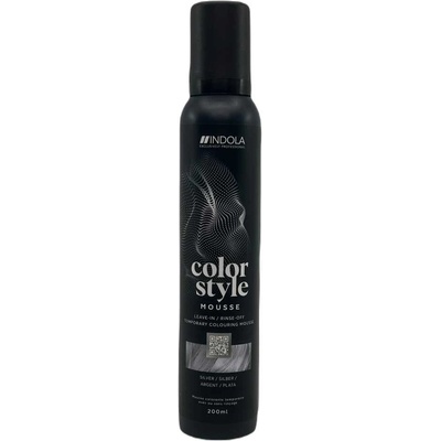Indola Color Style Mousse semi-permanentná barva Silver 200 ml