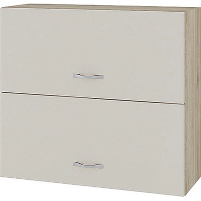 ИРИМ Горен шкаф с две хоризонтални врати Сити АРС-12 дъб сонома арвен / сатен 80 см