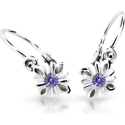 Cutie Jewellery dětské z bílého zlata C2261B-Ametyst