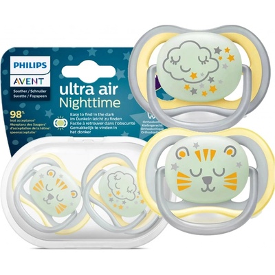 Avent Philips šidítko ultra air 376/11 Nighttime Boy BPA free 2Pack – Zboží Dáma