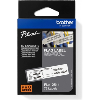 BROTHER praporky nelaminované FLE2511 / černá-bílá / 21mm FLE2511
