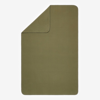 Decathlon uterák z mikrovlákna pruhovaný XL 110 x 175 cm kaki
