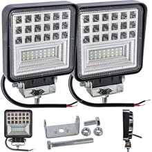 LED Halogénová Pracovné Svetlo 12v 24v 126w Čierna 2ks