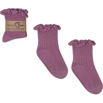 Mama's Feet Dětské ponožky Mono Baby Heather fialové