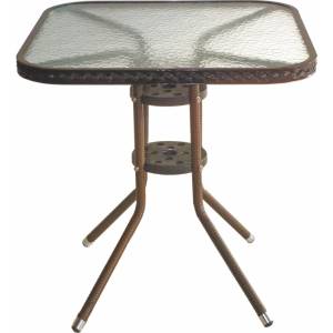 Bogdan Furniture Am Ратанова маса 4125 А 75/75/72h кафява