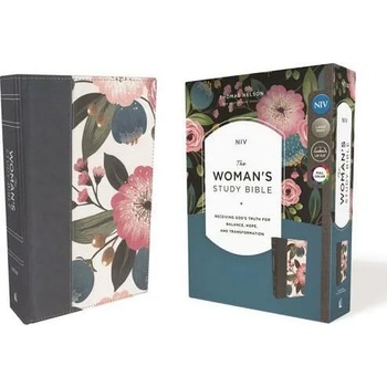 Image 1 of NIV, the Woman's Study Bible, Cloth Over Board, Blue Floral, Full-Color: Receiving God's Truth for Balance, Hope, and Transformation