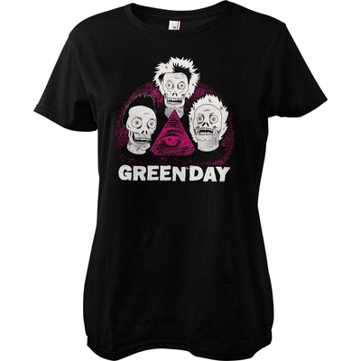Green Day Skulls Black S Дамски Риза (WMX-5-GDAY009-H85-3-BK-S)