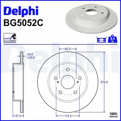 Brzdový kotúč DELPHI BG5052C