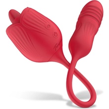 Teazers Thrusting Dildo with Tongue Function