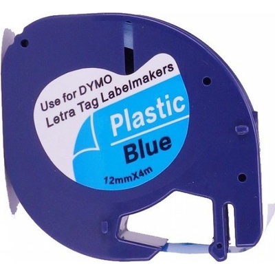 Kompatibilná páska s Dymo 59426, S0721600 / S0721650, 12mm x 4m, čierny tisk / modrý podkla