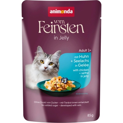 Animonda Vom Feinsten Adult Raffinesse v želé bohaté na kuřecí s treskou tmavou 48 x 85 g