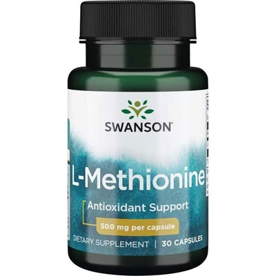 Swanson L-Methionine, 500 mg, 30 капсули, Swanson (SW1121)