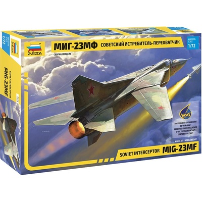 Zvezda Model kit letadlo 7225 MIG-23 MF Soviet Interceptor 1:72