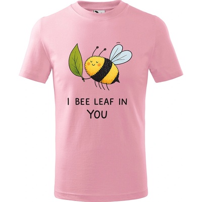 Handel detské tričko I bee leaf in you ružová