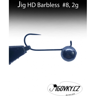 Jigovky.cz Jigová hlava HD BARBLESS vel.8 2g 5 ks