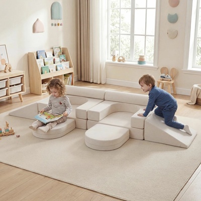 Costway Detská modulárna pohovka a BUNKR Beige