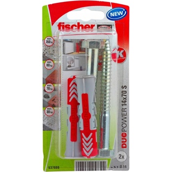 FISCHER kolíky kolík duopower 14x70 S 2ks blister