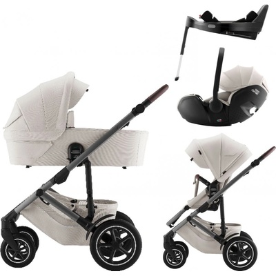 BRITAX Set Smile 5Z + korba + autosedačka Baby-Safe PRO + Vario Base 5Z Lux 2025 Soft Taupe