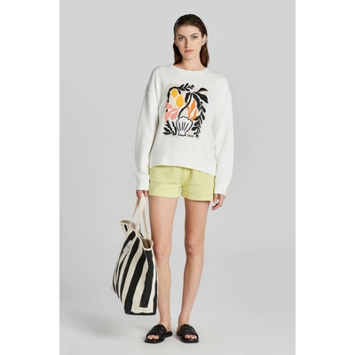 Gant Relaxed Palm Cneck Sweater biela