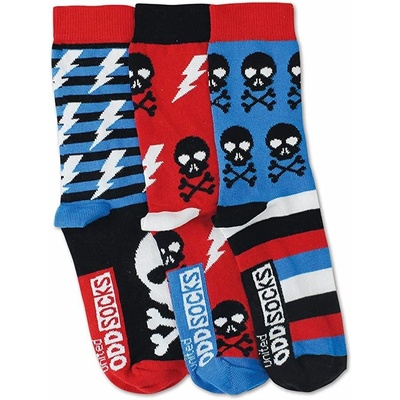 United ODDsocks Detské veselé ponožky SKULLS 3 ks