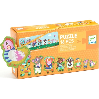 Djeco Veľké a malé zvieratká farmy 16 dielov