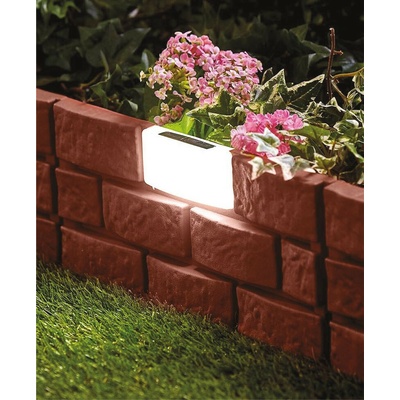 Obruba Strend Pro Garden GB004, 45x29 cm, plastová, Solar, LED, bal. 4 ks, dĺžka cca 1,80 m