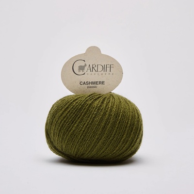 CASHMERE CLASSIC Cardiff Cashmere Farby CASHMERE: 543 zelená machová
