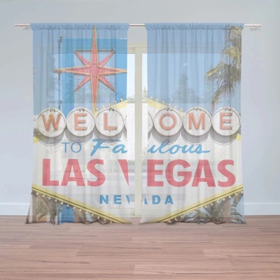 Sablio Záclony Welcome to Las Vegas: 2ks 150x250cm