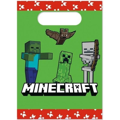 Procos Dárková party taška - Minecraft 4 ks
