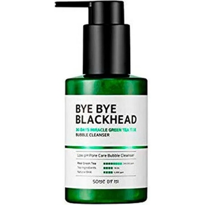 Some By Mi Bye Bye Blackhead 30Days Miracle Green Tea Tox Bubble Cleanser, активно почистваща маска-пяна против черни точки (8809647390244)