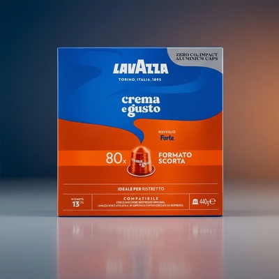 Lavazza Crema e Gusto Forte Alu kapsle do Nespresso 80 ks