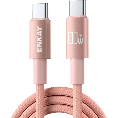 Enkay 129881 PD100 Rýchlonabíjací USB-C 100W 2m ružový