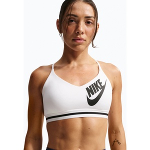 Nike Спортен сутиен Nike Indy Light Support white/black