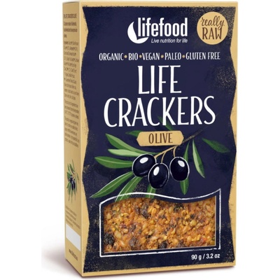 Lifefood Life crackers olivové Bio Raw 90 g