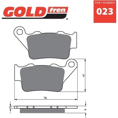 Zadní brzdové destičky Goldfren BMW F 650 ST 1994-2001 směs S3