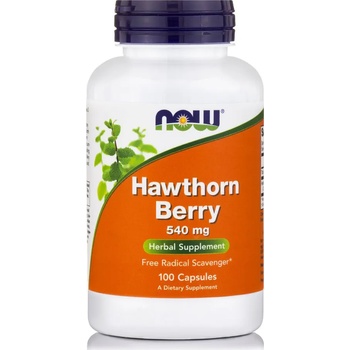 NOW Хранителна добавка Глог, Now Foods Hawthorn Berry 540 mg - 100 Capsules