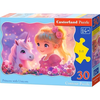 Castorland Пъзел Castorland от 30 части - Принцеса с еднорог (B-03853-1)