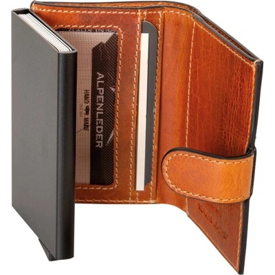 Peňaženka Alpenleder Wallet Card Lift Easy svetlo hnedá